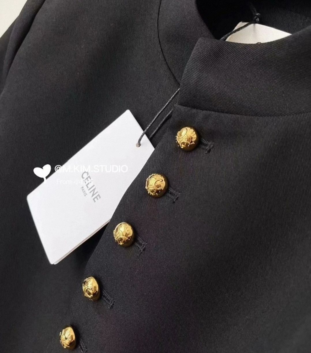 Celine Celine Black Stand Collar Jacket. Size XS / US 0-2 / IT 36-38 - 3 Thumbnail