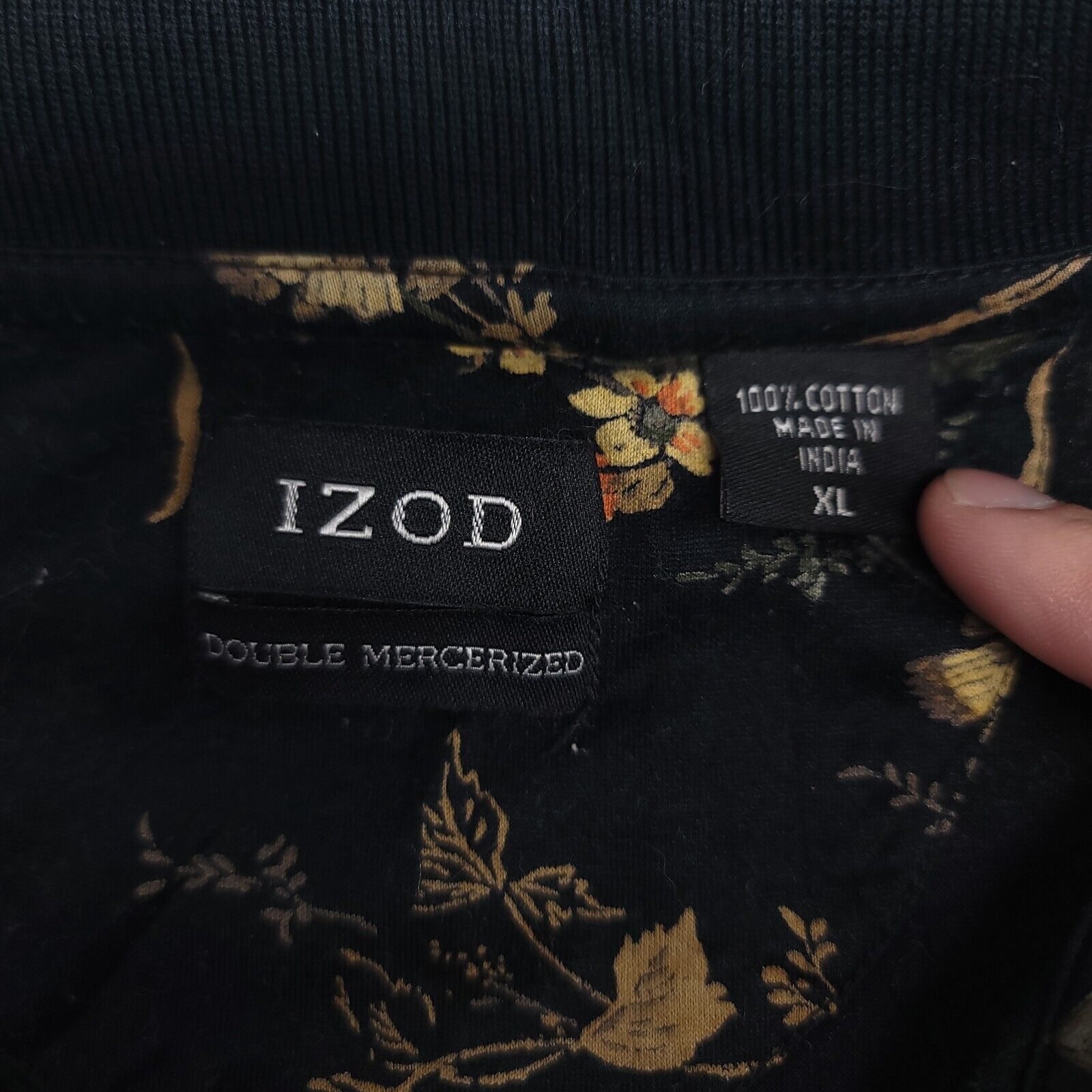 Izod IZOD Pullover Casual Polo Shirt Adult Men Size Large L Black Size US L / EU 52-54 / 3 - 3 Thumbnail