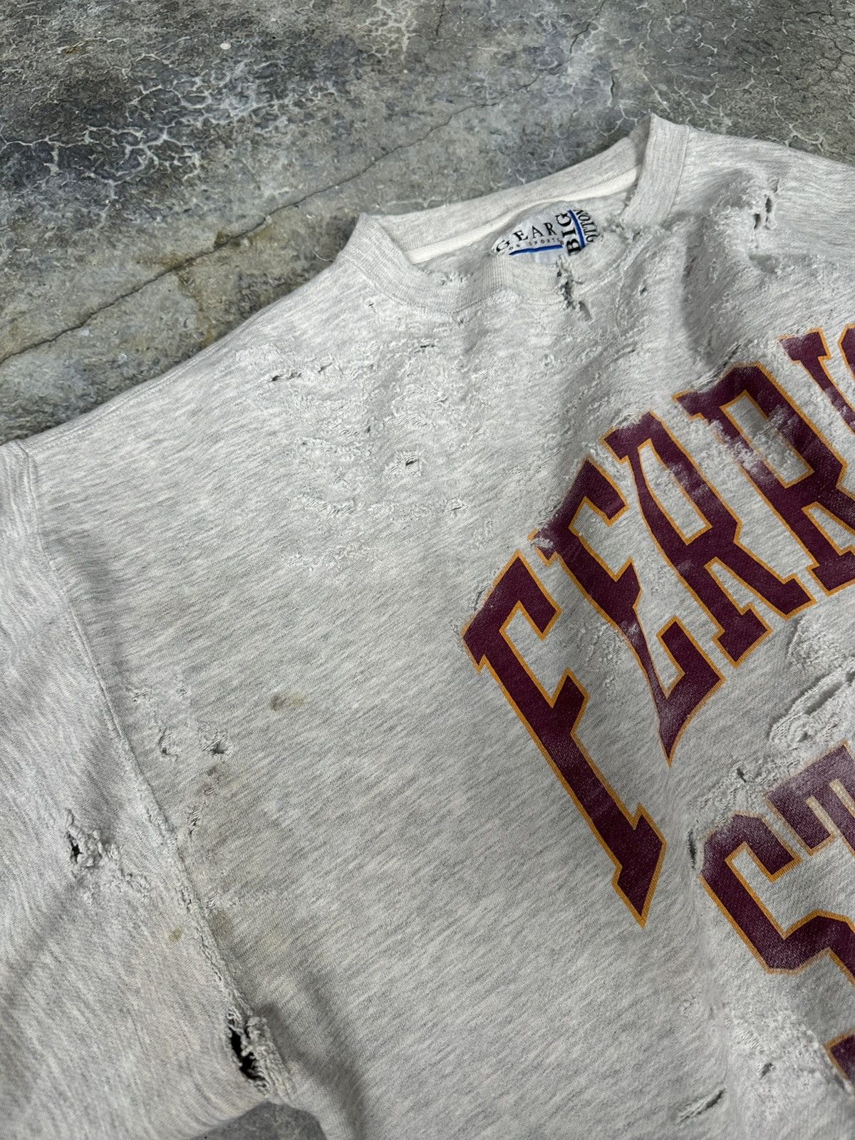 Vintage Perfect Thrashed Ferris State Crewneck Size US XL / EU 56 / 4 - 3 Thumbnail