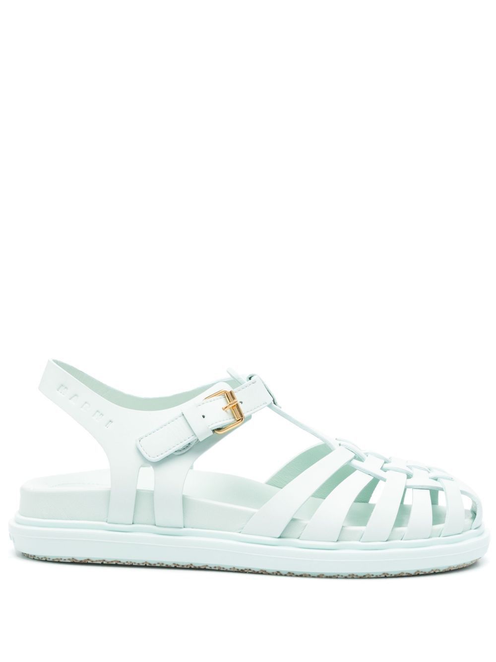Marni o1w1db10125 Fisherman Leather Sandals in Light Blue Size US 7 / IT 37 - 1 Thumbnail