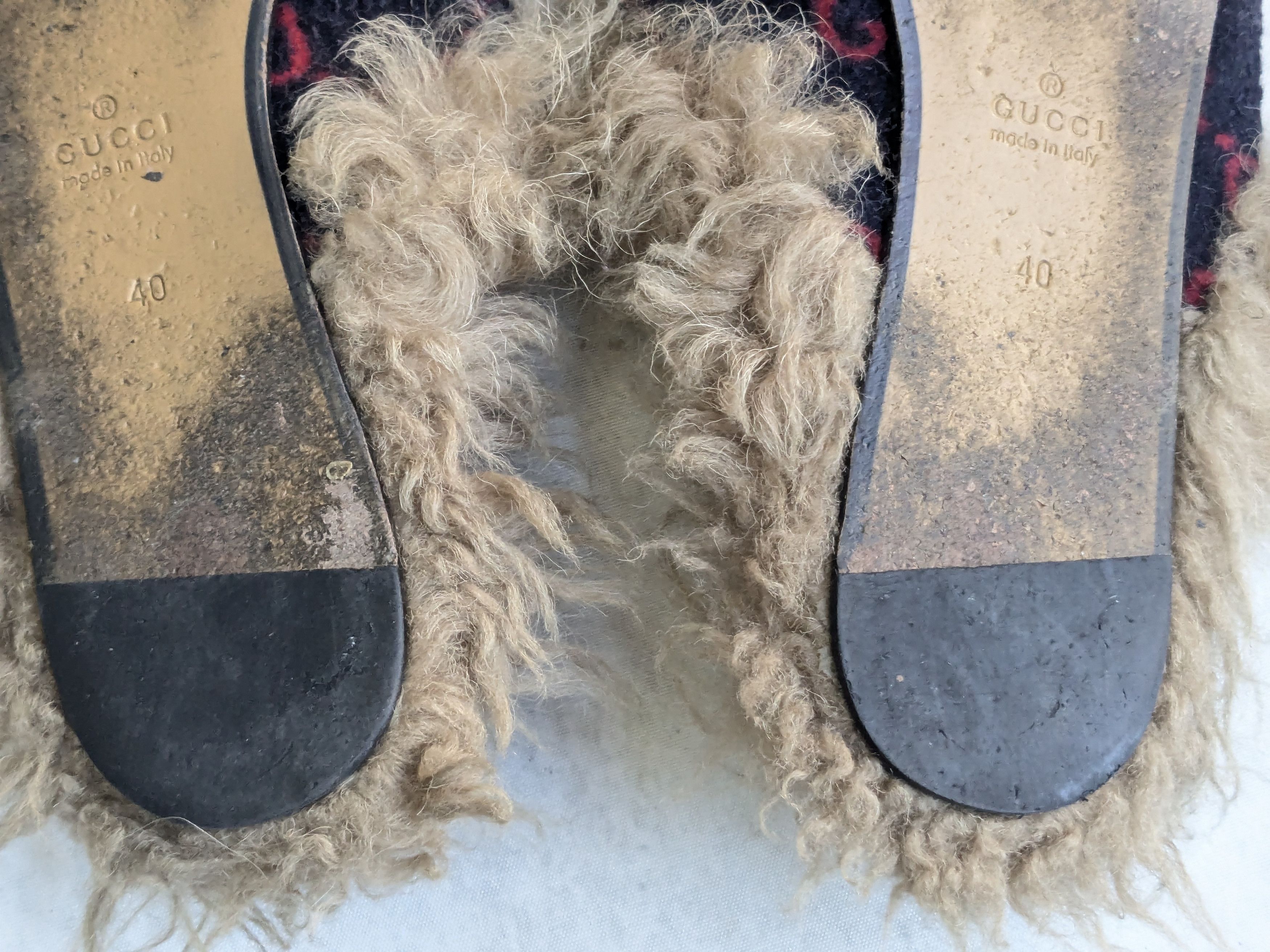 Gucci Gucci Princetown Horsebit Loafers Navy Blue Red Fur 7 40 Size US 7 / EU 40 - 11 Thumbnail