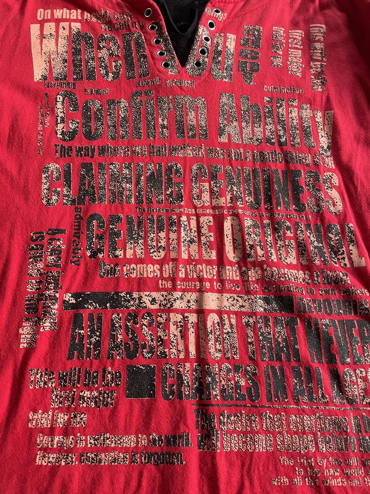If Six Was Nine 2000s Japanese archive Vkei Layered Poem Long Sleeve Tee Size US M / EU 48-50 / 2 - 7 Thumbnail