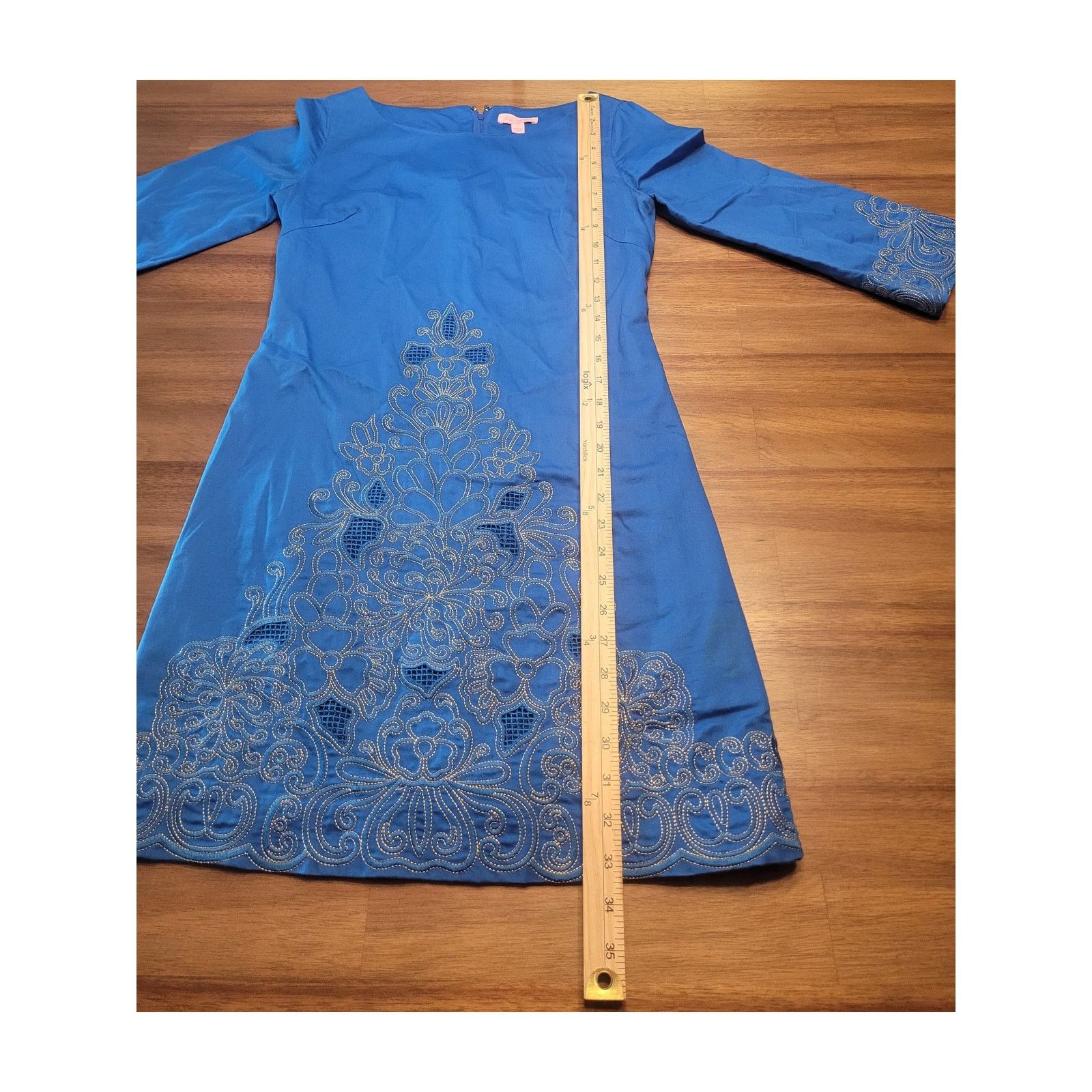 Lilly Pulitzer Lilly Pulitzer Shauna Dress Blue Embroidered Mini Size 2 Size XS / US 0-2 / IT 36-38 - 9 Thumbnail