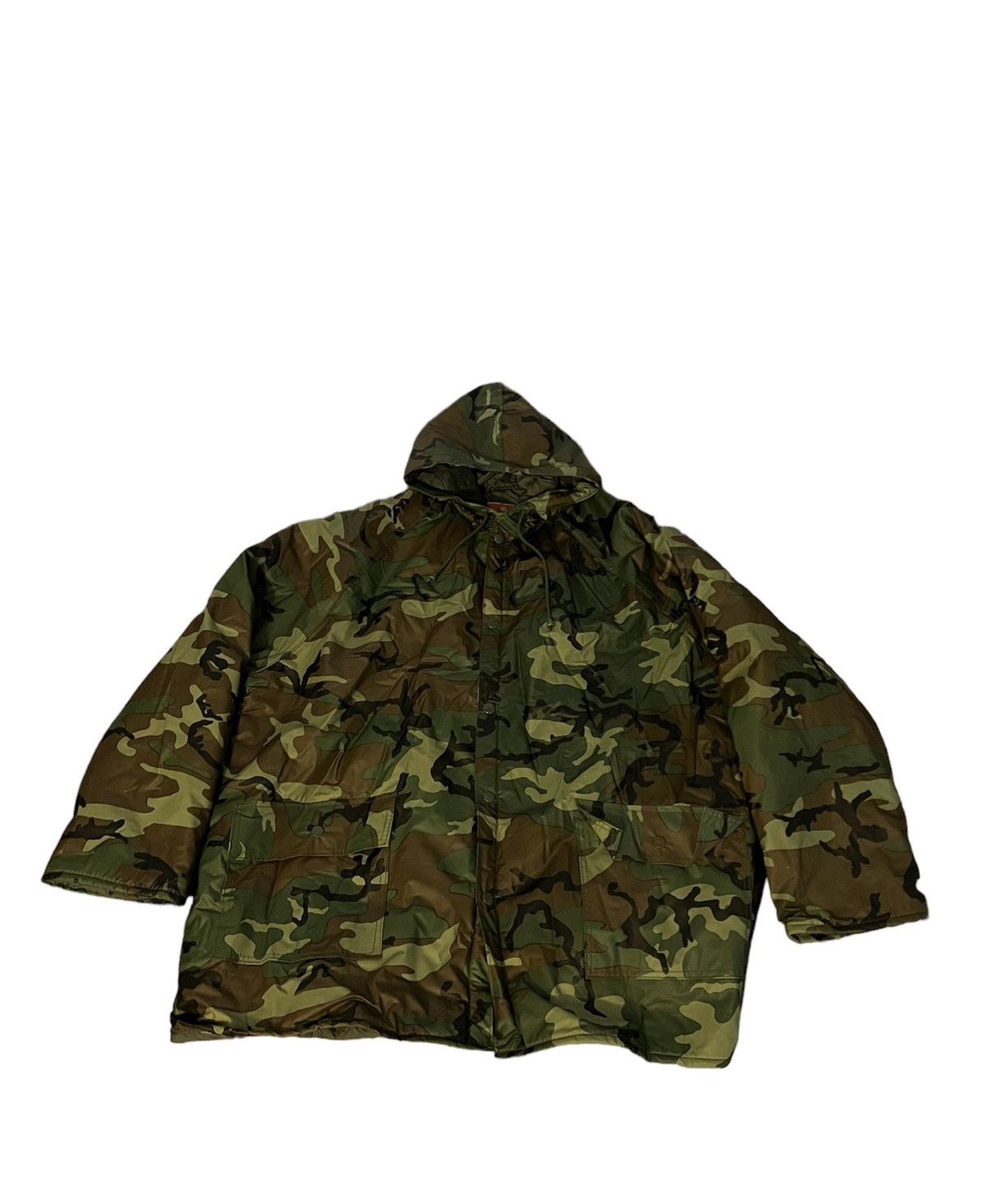 Vintage Vintage Ozark Trail Hooded Camouflage Lined Rain Jacket Coat ...