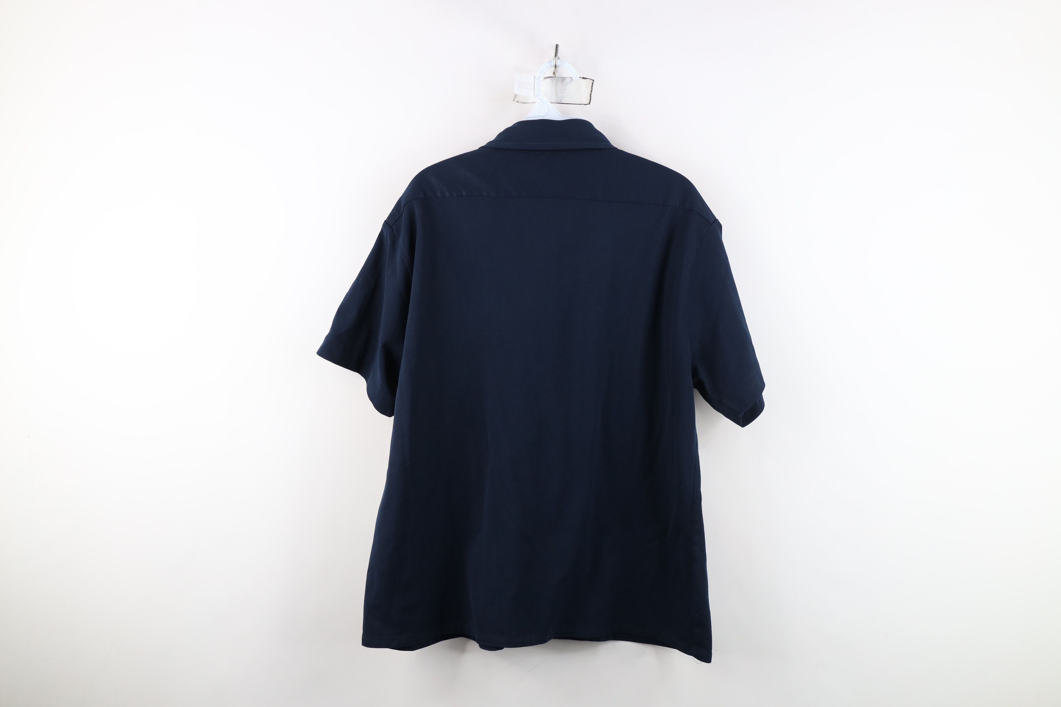 Vintage Vintage 70s Streetwear Knit Short Sleeve Button Shirt Blue Size US XL / EU 56 / 4 - 10 Thumbnail