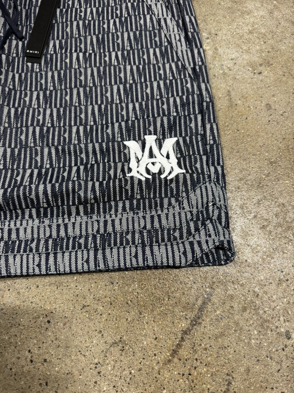Amiri Amiri MA Jacquard BB Shorts Washed Indigo NEW 1150$ Size US 34 / EU 50 - 2 Thumbnail