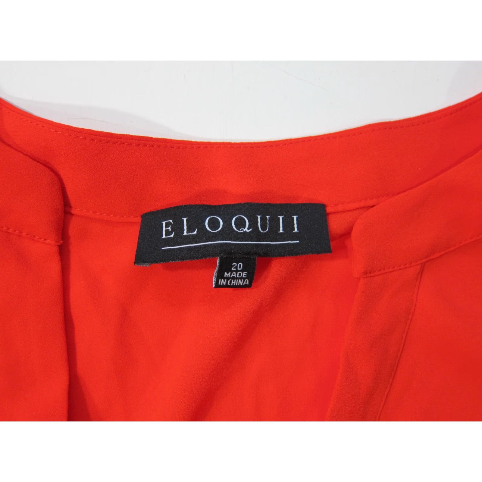 Vintage NWT Eloquii Red V-Neck Lace Up Long Sleeve Pullover Blouse Top Women Size 20 Size 3XL / US 20-22 - 5 Thumbnail