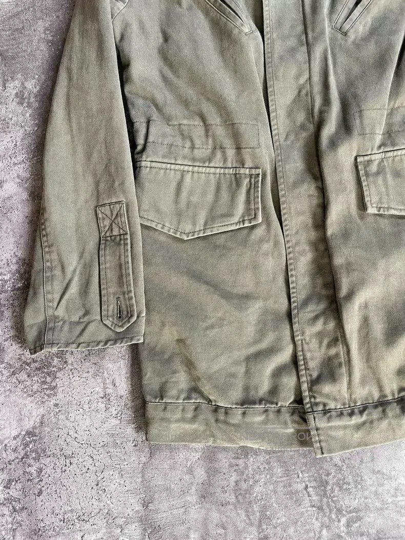 Saint Laurent Paris Saint Laurent Paris Olive Green Washed Studs Patched Leath Size XXS / US 00 / IT 34 - 6 Thumbnail