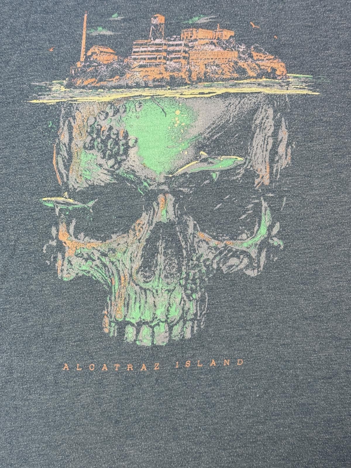 Designer Y2K Alcatraz Island Art T-shirt Blacklight Skull Prison L Size US L / EU 52-54 / 3 - 2 Thumbnail