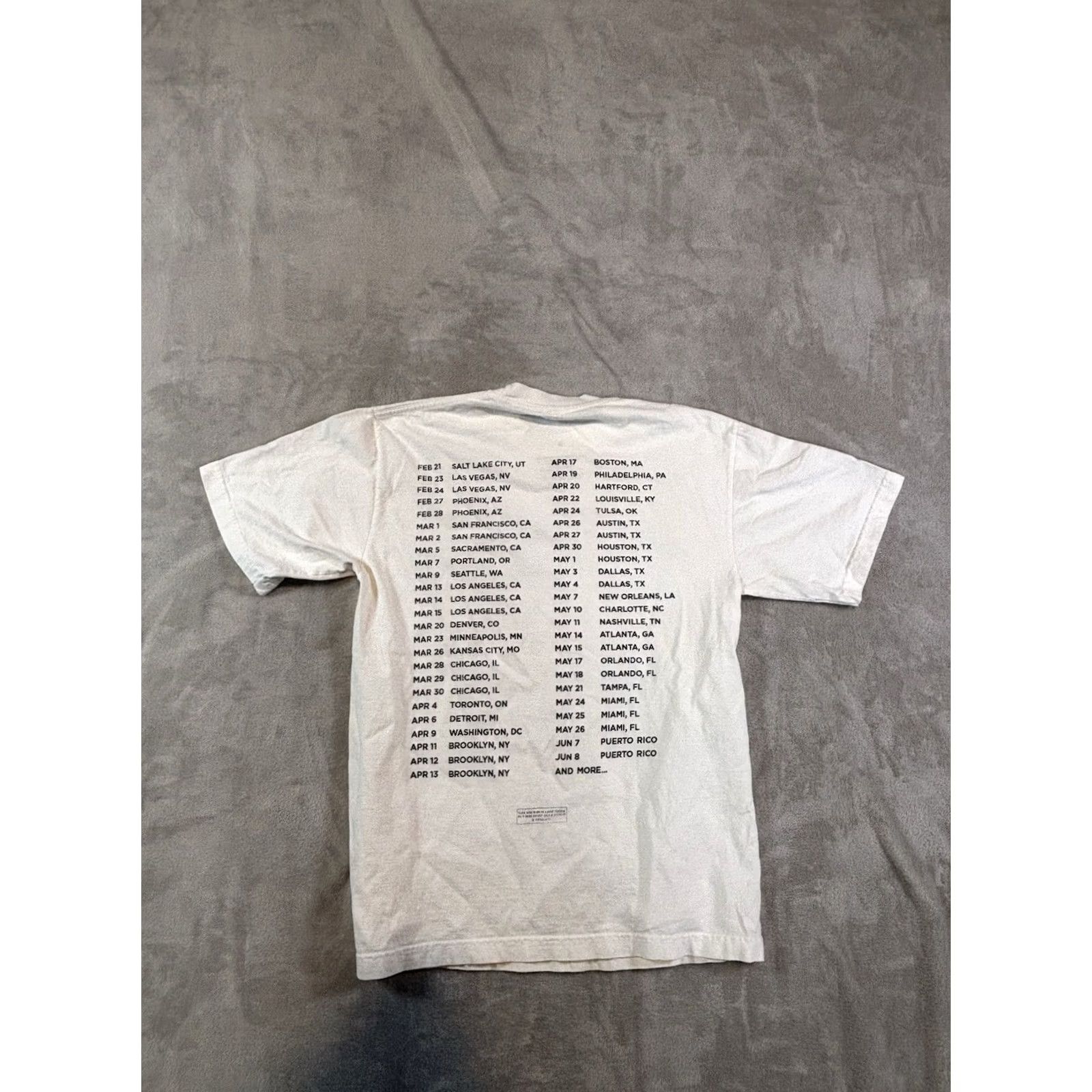 Vintage Bad Bunny Official Tour Merch "Nadie Sabe" Monaco Race Car Shirt Small Mens Cream Cotton Graphic Print Short Sleeve Crew Neck Vintage No Size US S / EU 44-46 / 1 - 7 Thumbnail