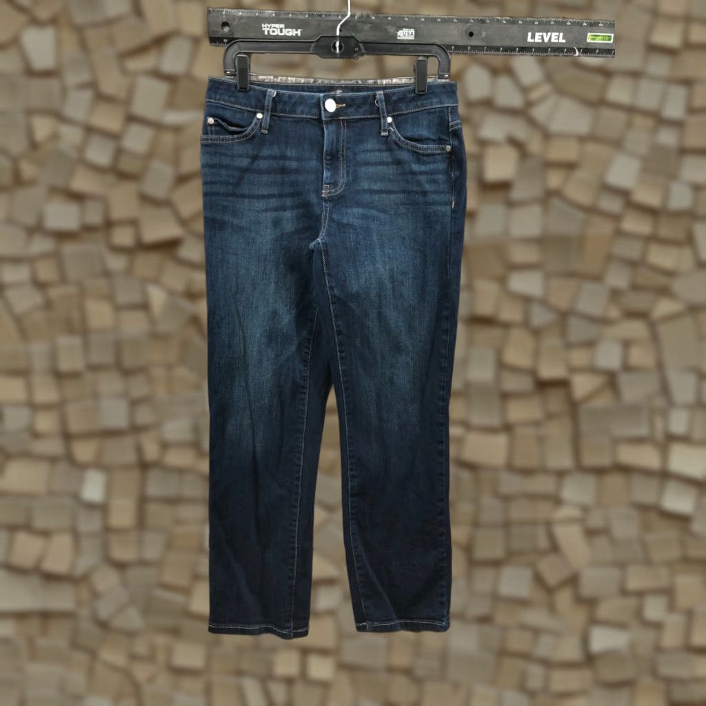 Vintage Simply Vera Straight Jeans Womens Size 8 Mid Rise Dark Wash Blue Denim Size 30" / US 8 / IT 44 - 1 Thumbnail