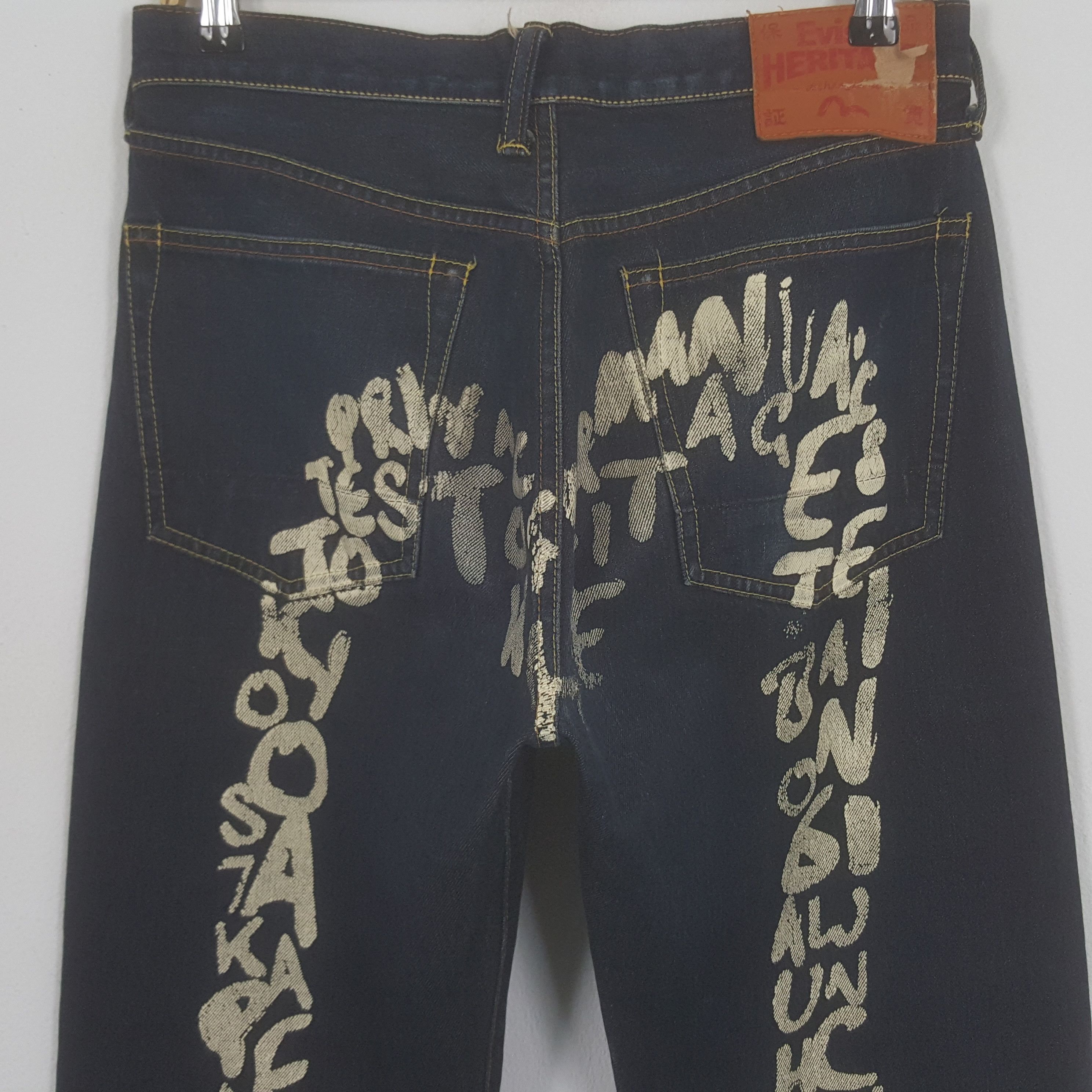 Evisu × Vintage Vintage Evisu Japanese Brand Daicock Art Denim Jeans Size US 31 - 2 Thumbnail