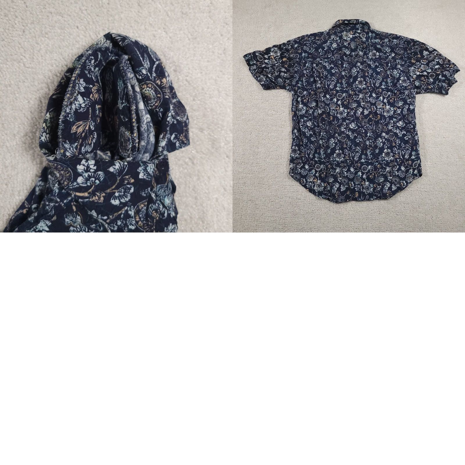 Vintage VINTAGE Solutions Shirt Women's Large Blue Floral Button Up Short Sleeve Rayon Casual Size L / US 10 / IT 46 - 9 Thumbnail