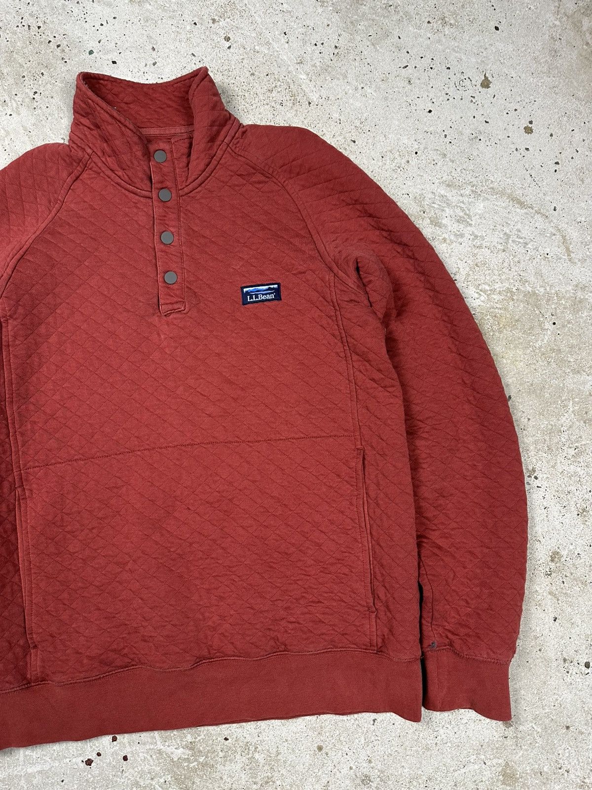 L.L. Bean × Vintage L.L. Bean Quilted Red Sweatshirt Half Button Outdoor Size US S / EU 44-46 / 1 - 6 Thumbnail