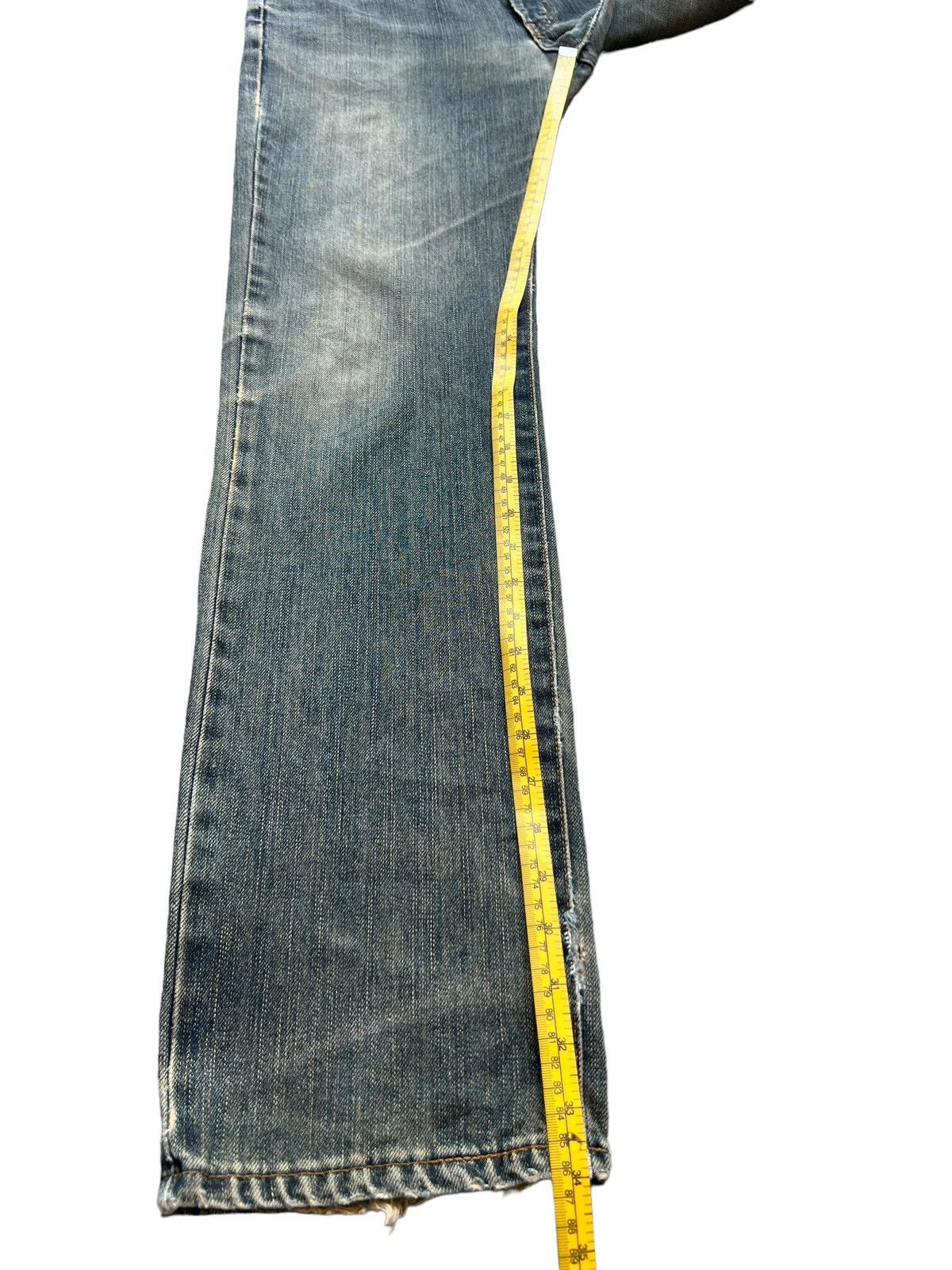 Edwin Vintage 90s Edwin Mudwash Distressed Denim Wide Jeans 30x34 Size US 30 / EU 46 - 14 Thumbnail