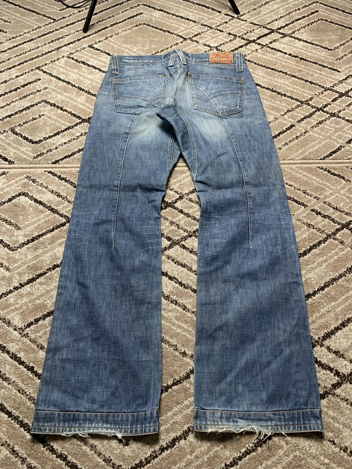 Freeman T. Porter × If Six Was Nine × Japanese Brand Vintage 90's Style Freeman T. porter Distressed Jeans Size US 34 / EU 50 - 13 Thumbnail