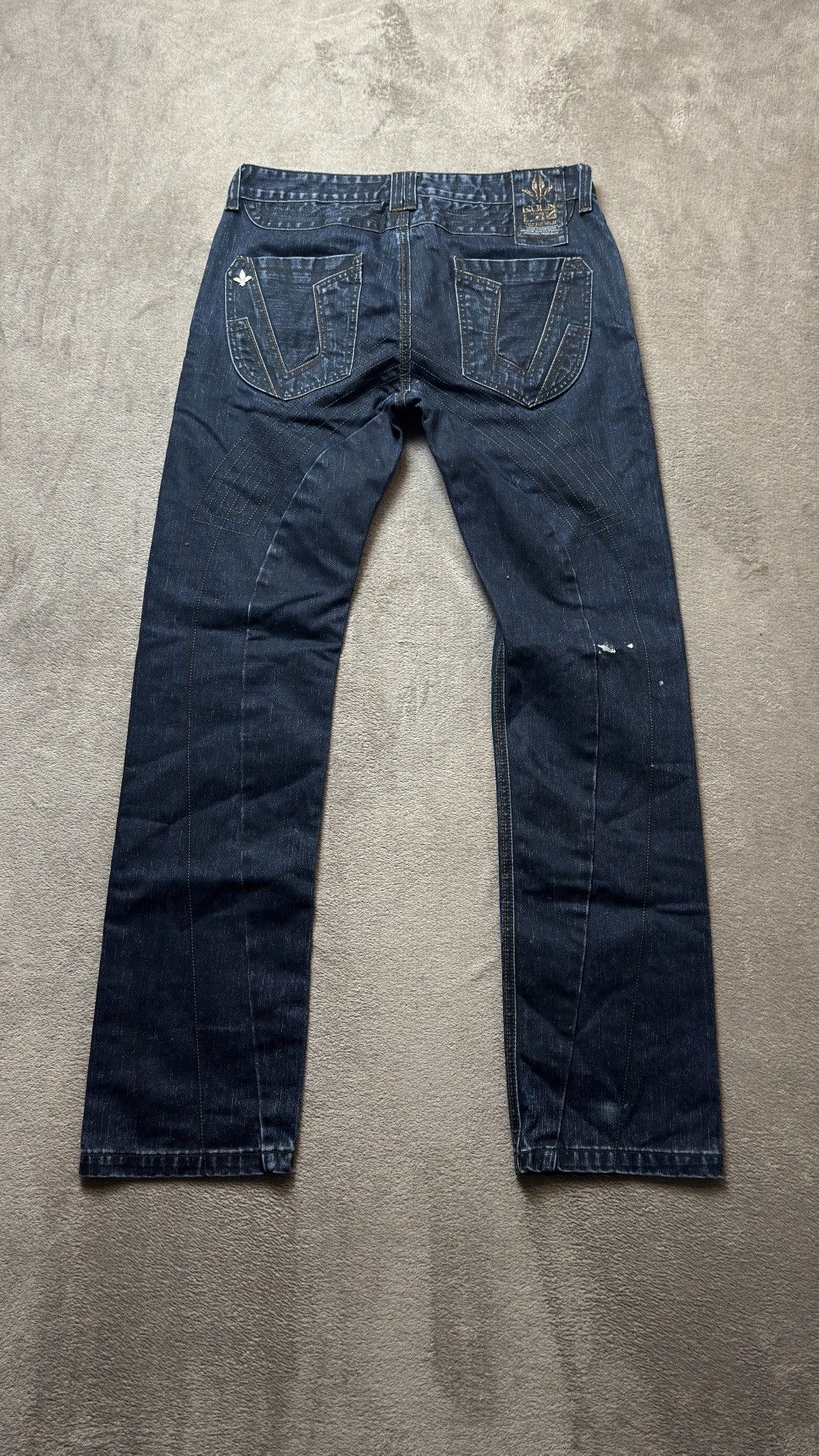 Japanese Brand Y2K Wash Faded Ripped Dirty Jeans LGB ifsixwasnine grunge Size US 32 / EU 48 - 3 Thumbnail