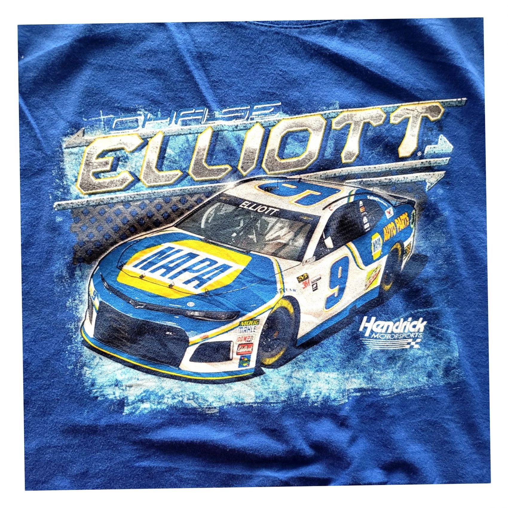 NASCAR VINTAGE Hendrick Motorsports Chase Elliott NAPA NASCAR Graphic T-Shirt 2XL Blue 100% Cotton Graphic Print Crew Neck Short Sleeve Mens Size US XXL / EU 58 / 5 - 8 Thumbnail