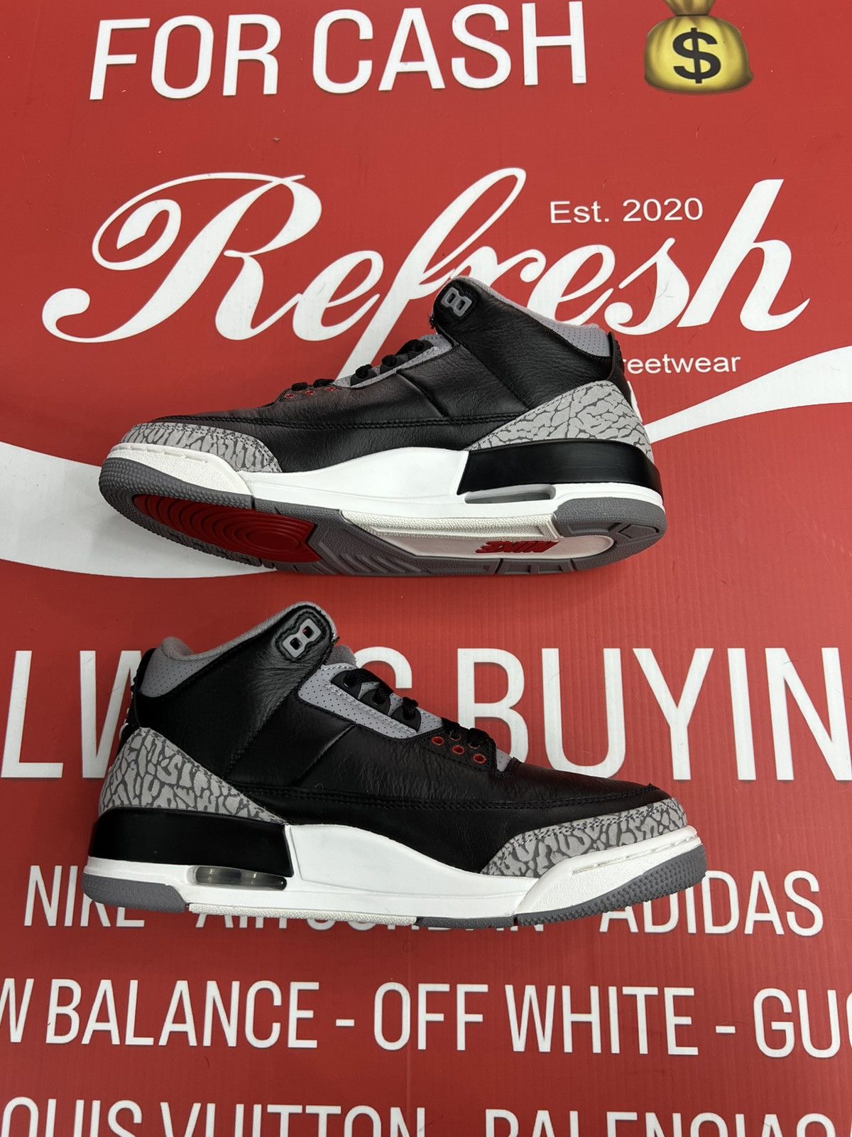 Jordan Brand Air Jordan 3 Retro Black Cement Size 8.5 (DN3707-010) Size US 8.5 / EU 41-42 - 3 Thumbnail