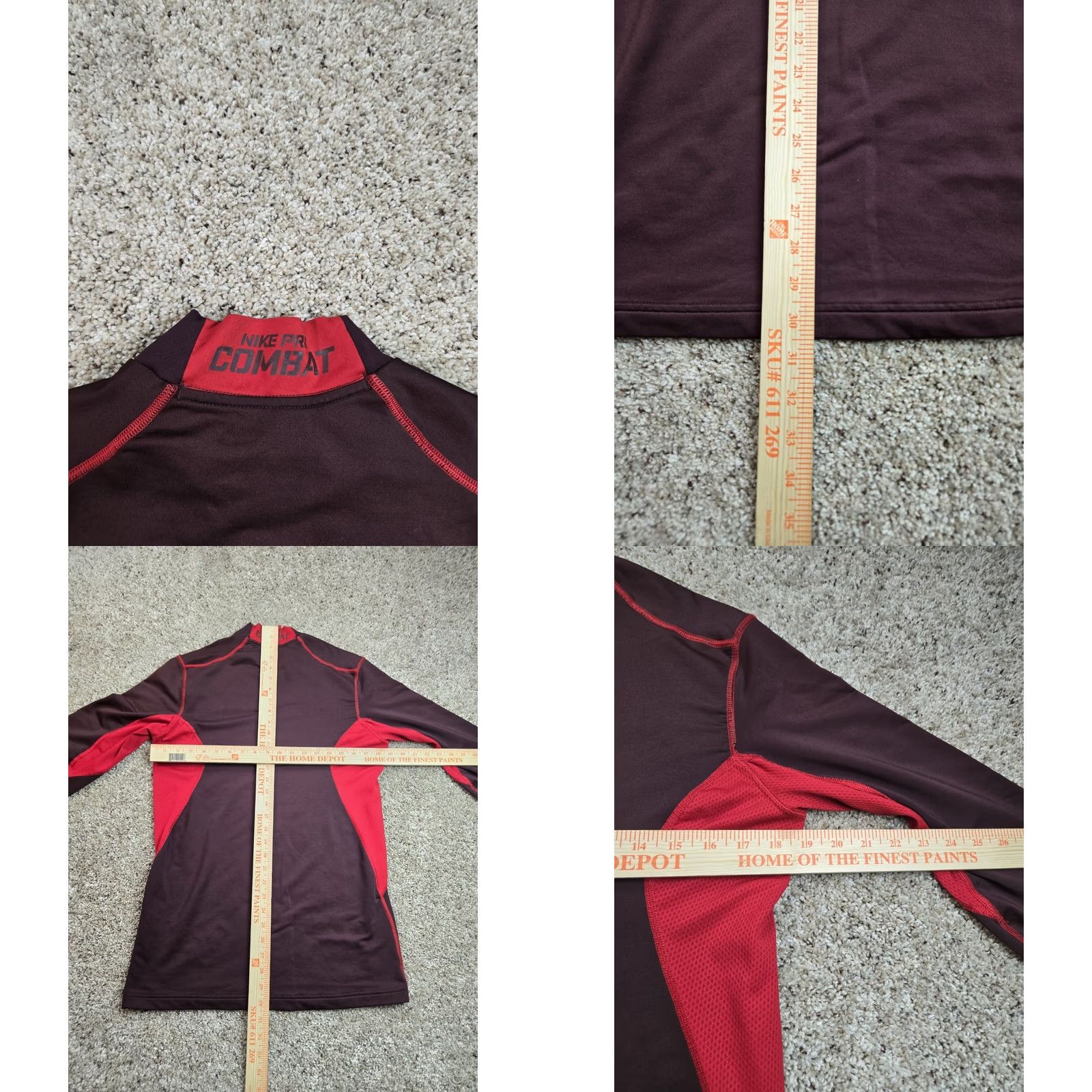 Nike Nike Pro Combat Hyperwarm Shirt Mens M Red Fitted Dri Fit Thermal Crew Neck Pullover Long Sleeve Athletic Running & Gym Nike Dri-Fit Pro Combat 90s Size US M / EU 48-50 / 2 - 9 Thumbnail
