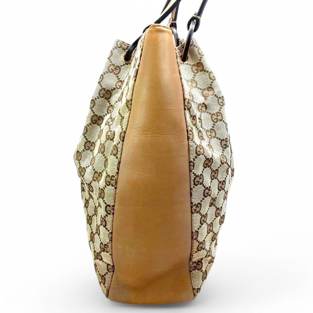 Gucci Gucci - Canvas Leather Handbag Shoulder Bag GG Monogram Size ONE SIZE - 6 Thumbnail