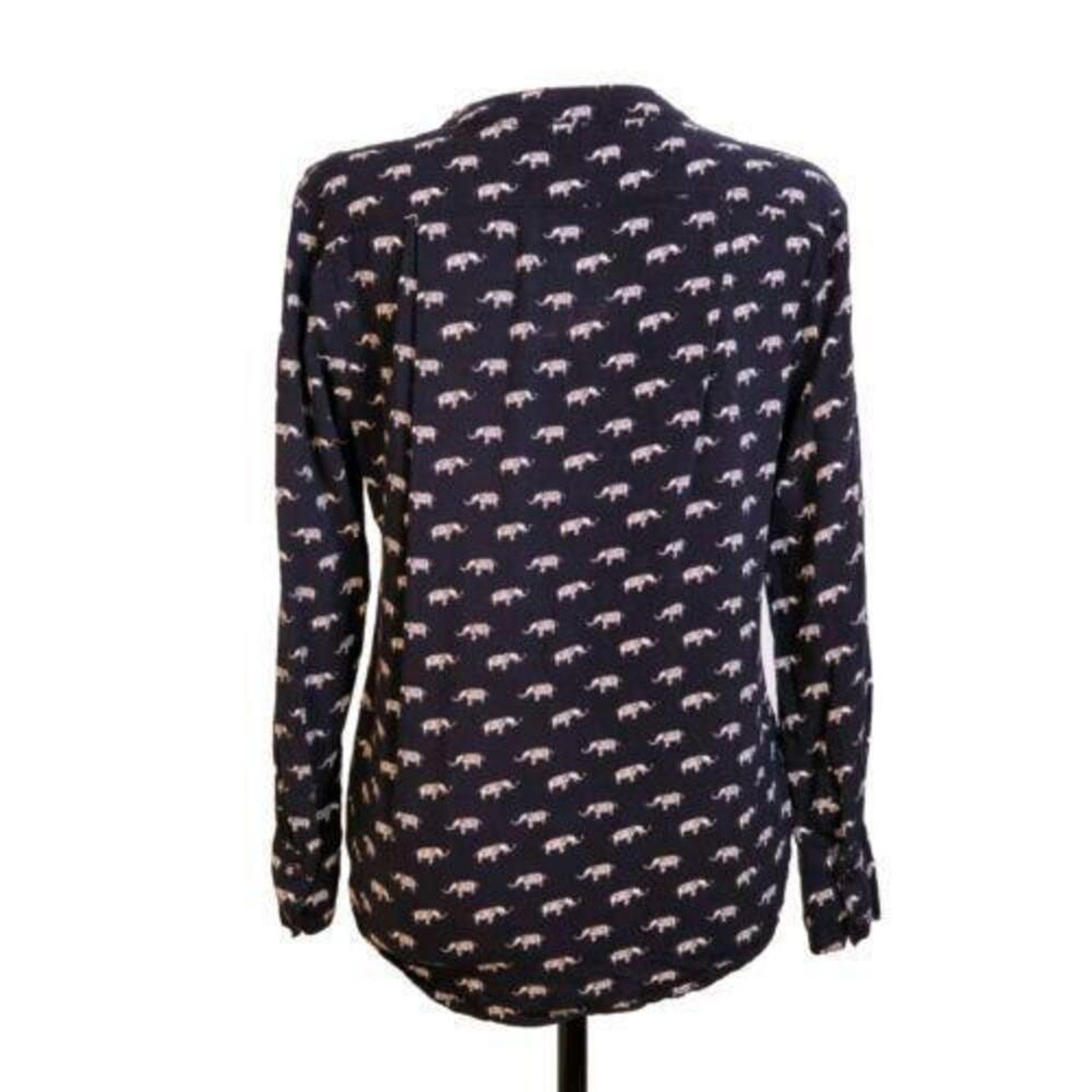 Other Fun2fun Blue and White Elephant Print Blouse - Size Small Size S / US 4 / IT 40 - 5 Thumbnail
