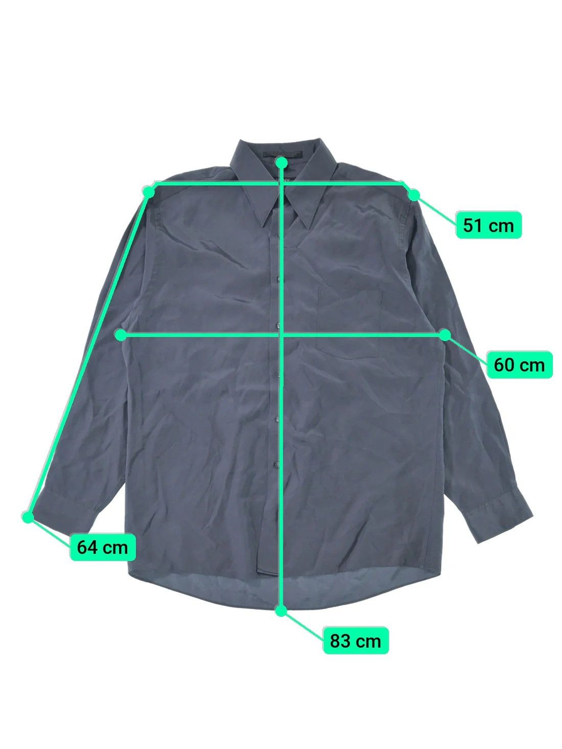 DKNY DKNY grey satin shirt in size L Size US L / EU 52-54 / 3 - 3 Thumbnail