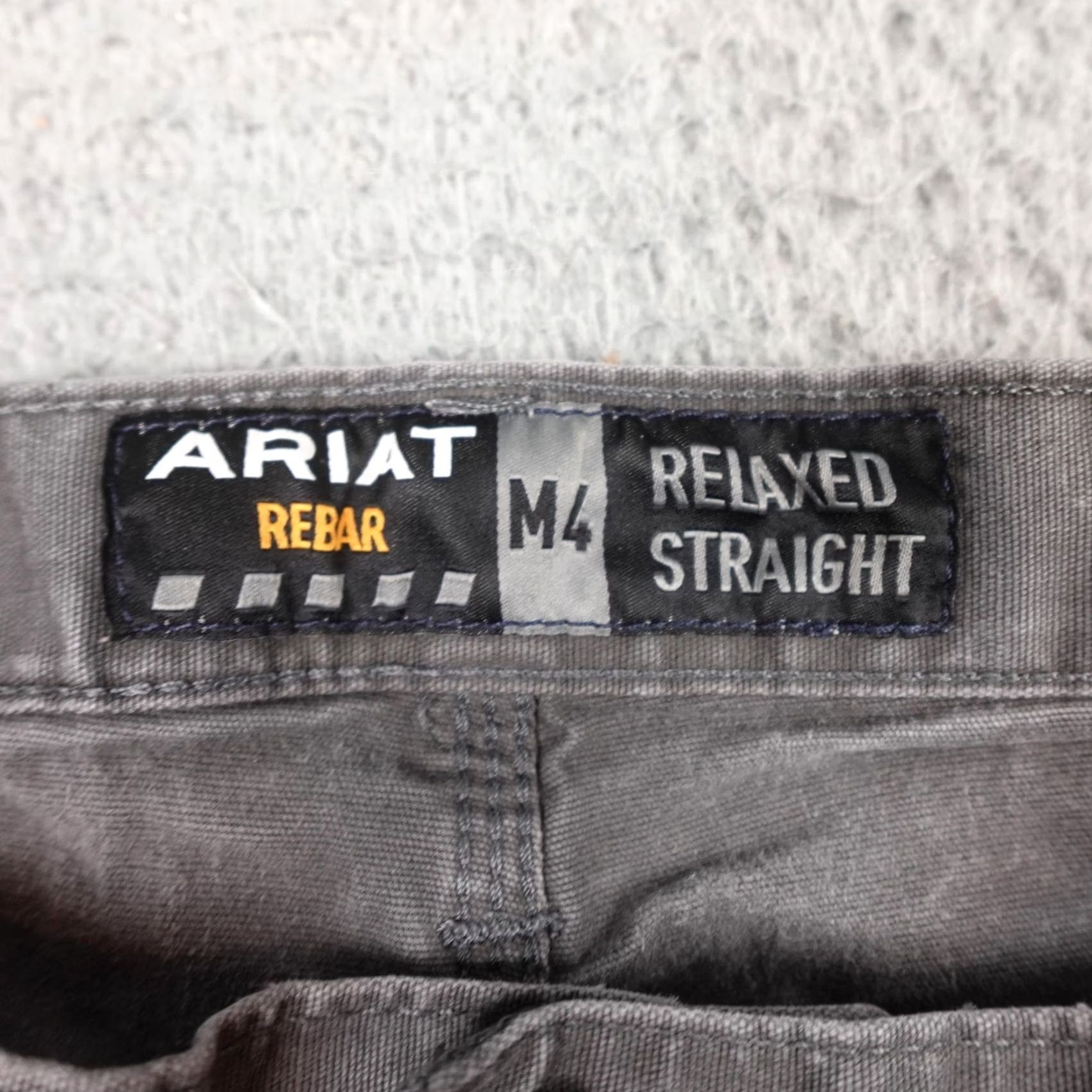Ariat Ariat Rebar M4 Pants Mens 36x30 Fits 32x26 Gray Relaxed Straight Canvas Work Size US 36 / EU 52 - 3 Thumbnail