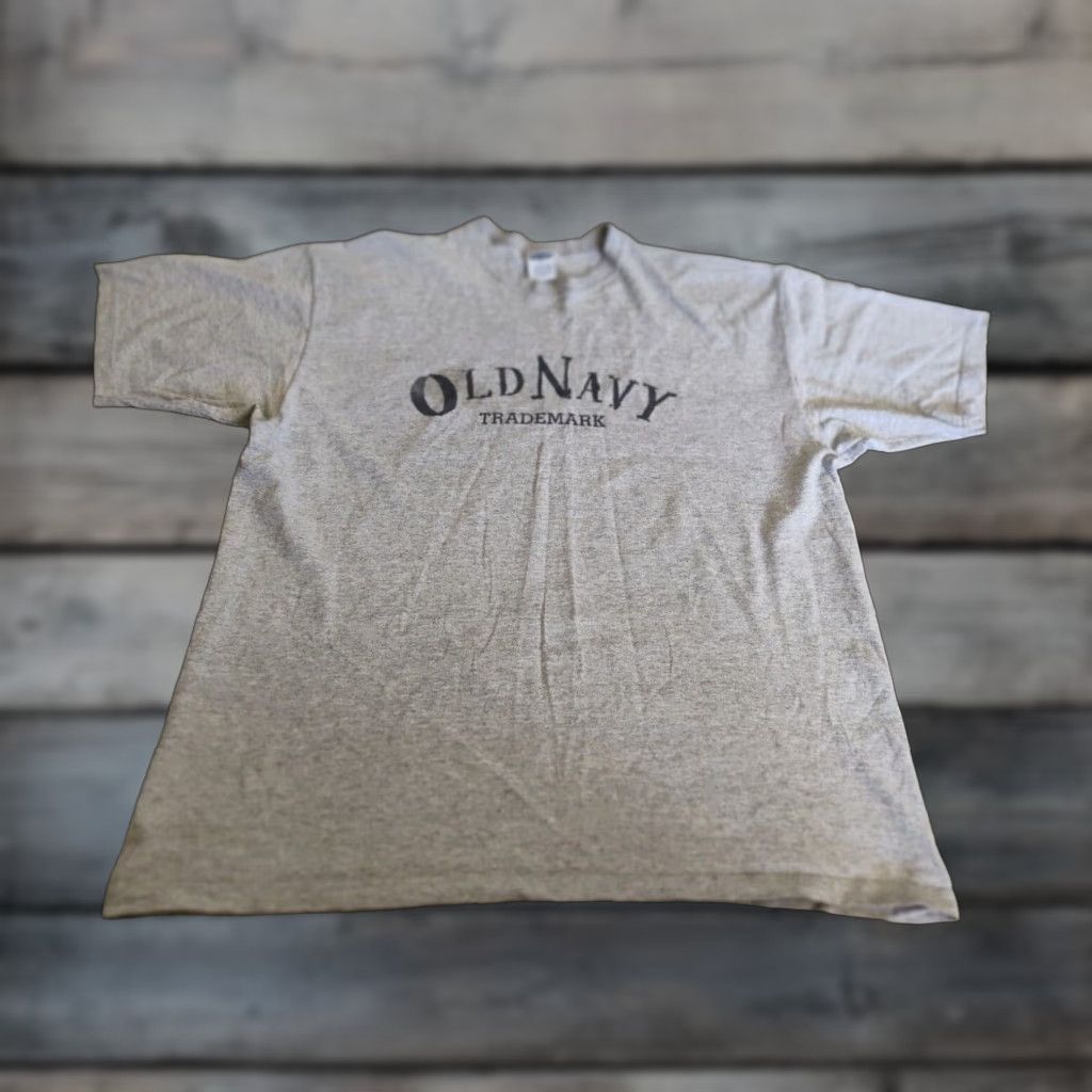 Old Navy VINTAGE Old Navy Logo T-Shirt Men XL Gray Crew Neck Short Sleeve USA 90s Casual Size US XL / EU 56 / 4 - 1 Thumbnail