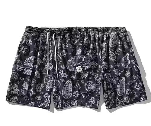 Japanese Brand 21SS Tokyo Union Black Bandana Paisley Cargo Shorts Size US 32 / EU 48 - 2 Thumbnail