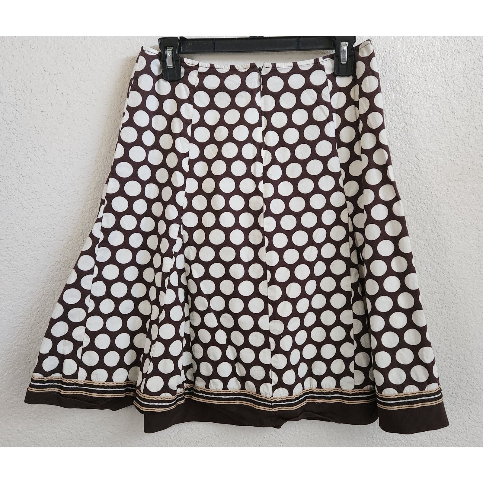 Other Cato Brown White Polka Dot A Line Above The Knee Skirt 8 Size 30" / US 8 / IT 44 - 2 Thumbnail