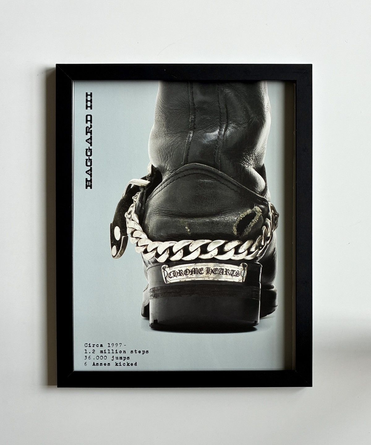 Chrome Hearts Black Boot photo Framed poster 9x11