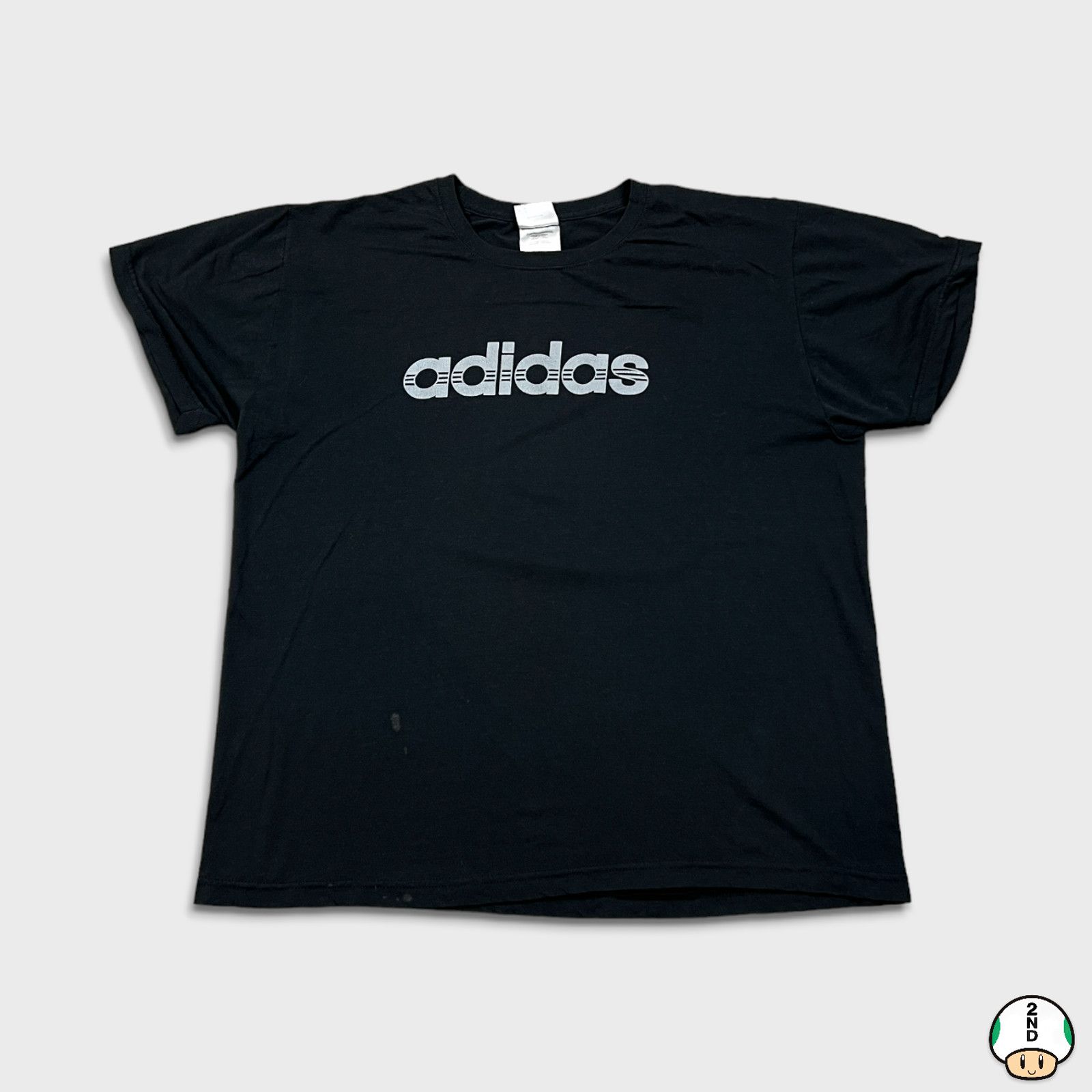 Adidas × Vintage Adidas T Shirt Large Essentials Spell Out Short Sleeve Tee Size US L / EU 52-54 / 3 - 1 Thumbnail