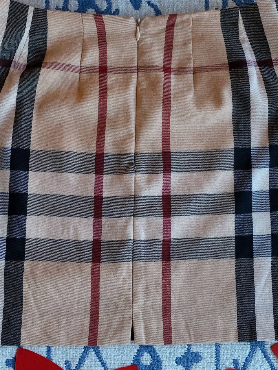 Burberry Burberry Nova Check Skirt Beige Wool Size 32" / US 10 / IT 46 - 4 Thumbnail