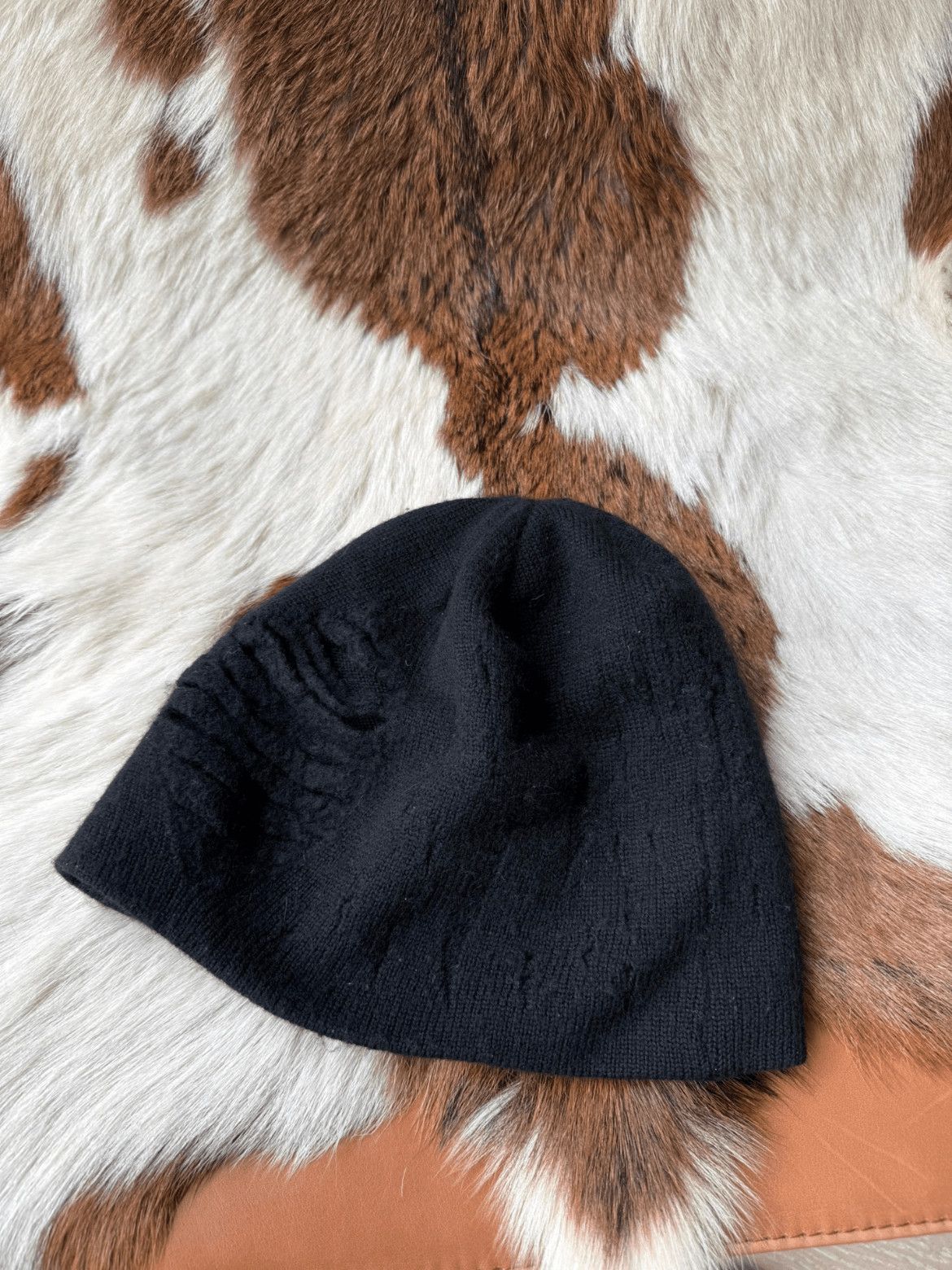 Yohji Yamamoto Yohji Yamamoto Yohji Yamamoto Pour Homme Distressed Beanie Size ONE SIZE - 3 Thumbnail