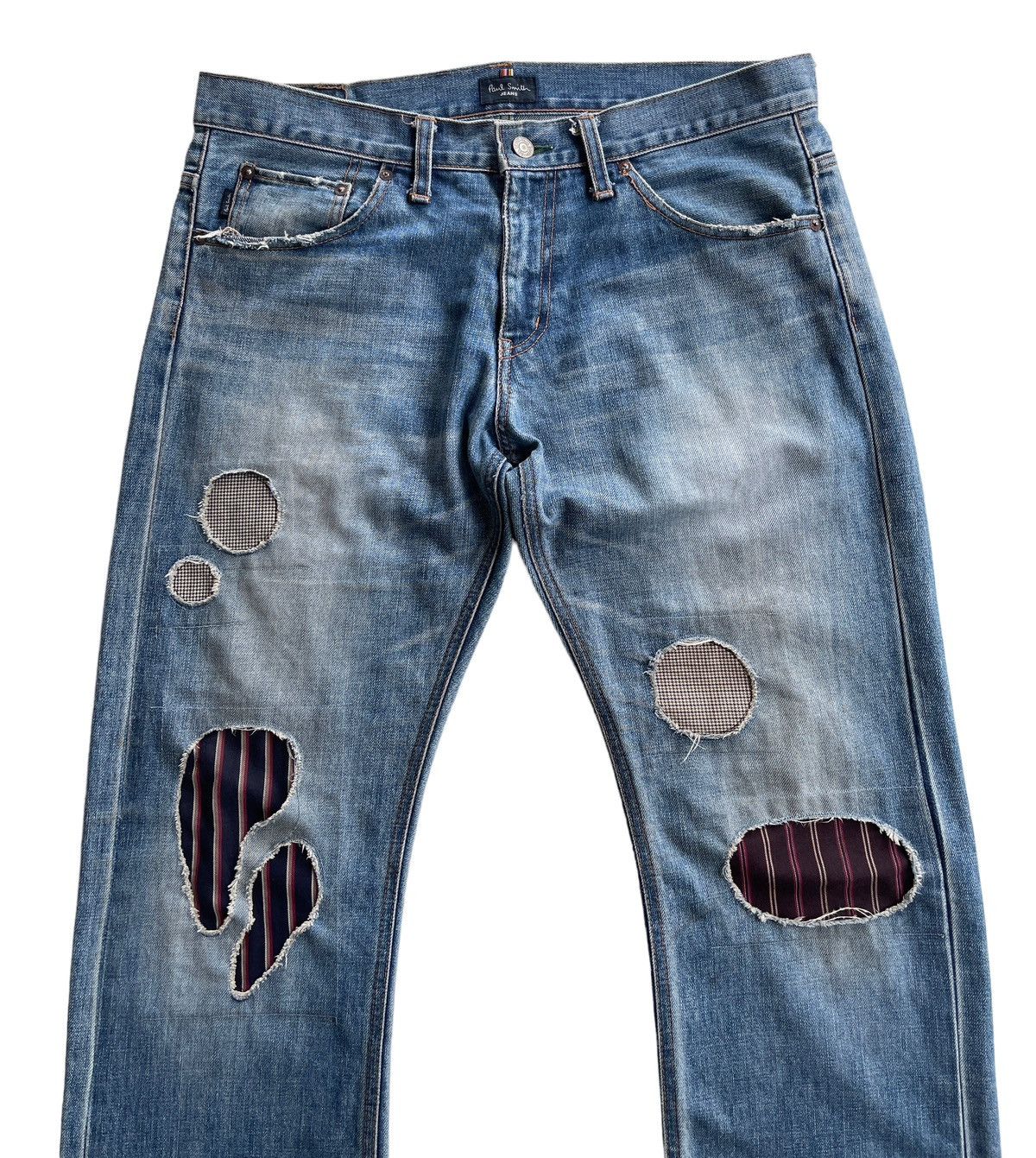 Paul Smith Paul Smith Distressed Patchwork Jeans Size US 34 / EU 50 - 9 Thumbnail