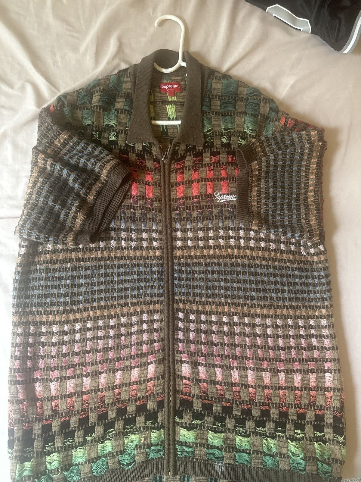 Supreme Supreme Gradient Grid Zip Up Polo Brown Size L Size US L / EU 52-54 / 3 - 1 Thumbnail
