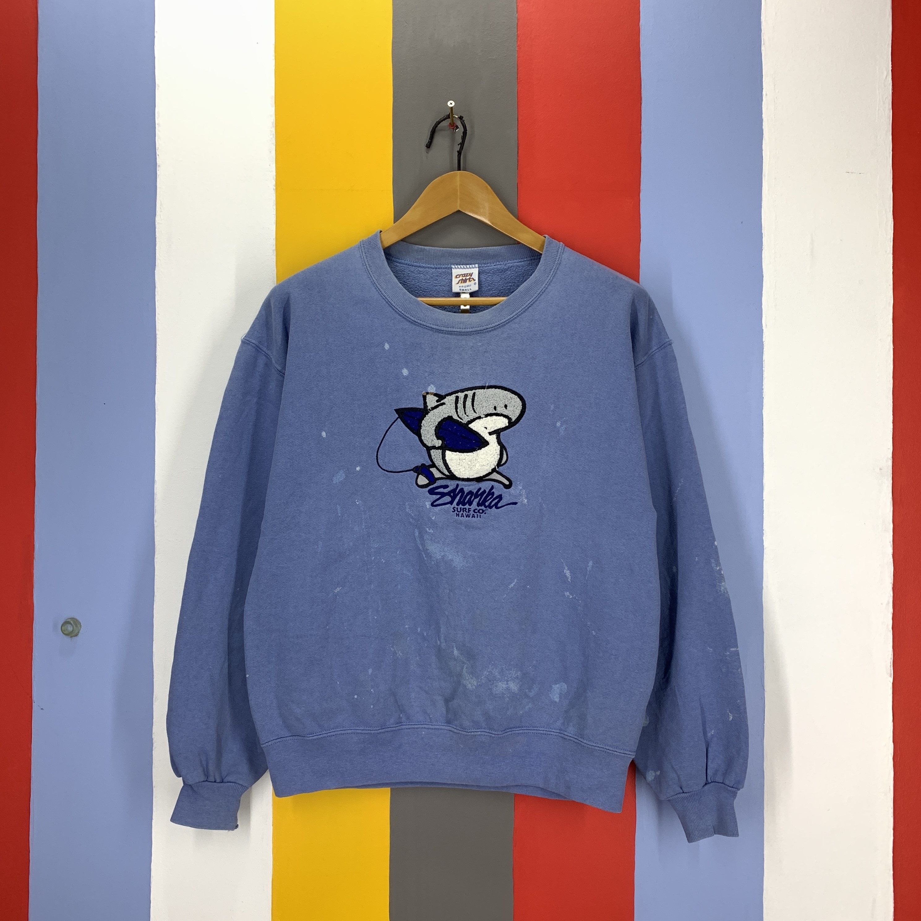 Vintage 90s Vintage SHARKS SURF CO HAWAII Sweatshirt #1913/10 Size US S / EU 44-46 / 1 - 1 Thumbnail
