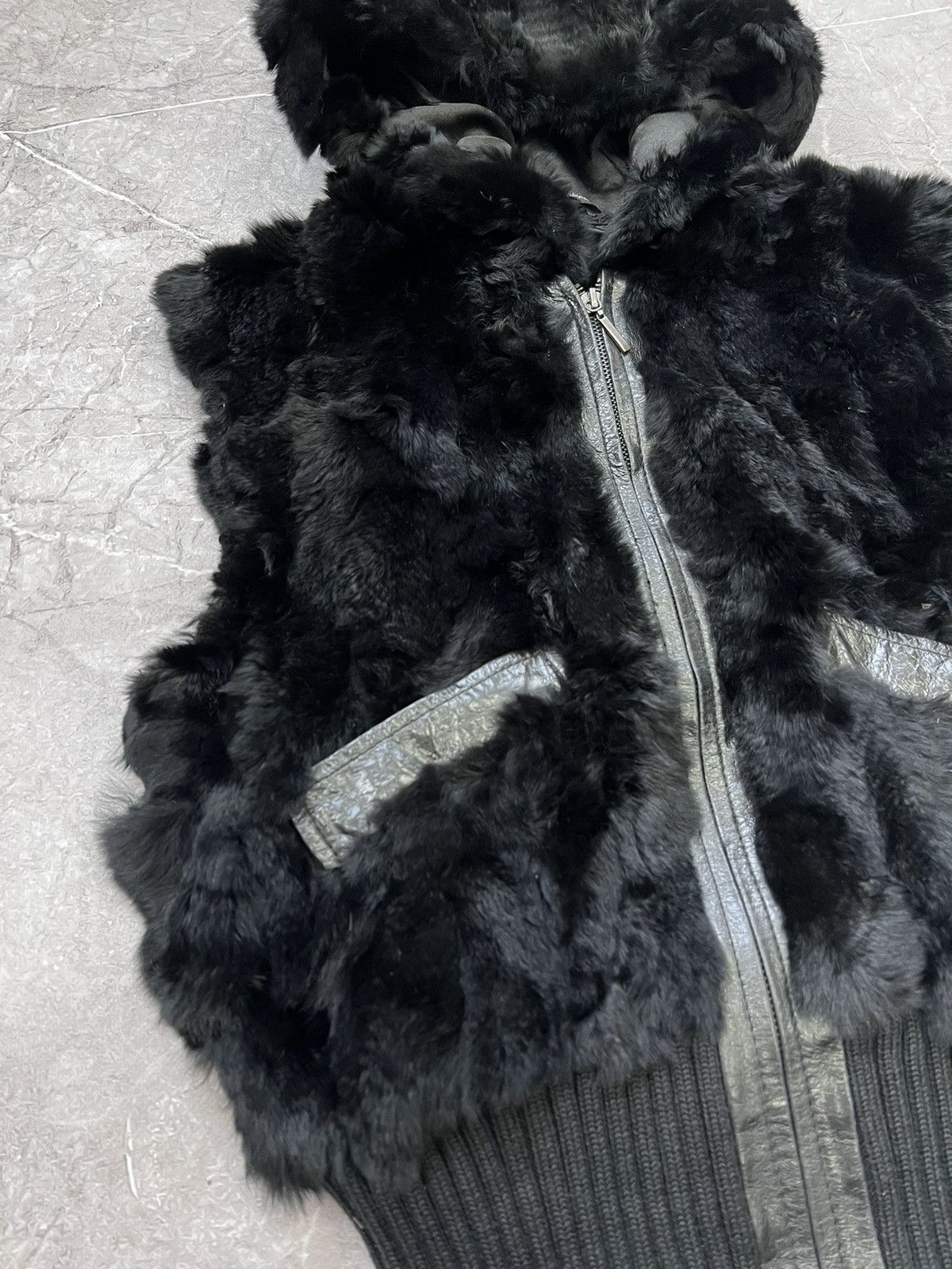 If Six Was Nine × Japanese Brand × Le Grande Bleu (L.G.B.) Japanese Fur rabbit vest Ifsixwasnine Lgb Styled Hoodie Size M / US 6-8 / IT 42-44 - 2 Thumbnail