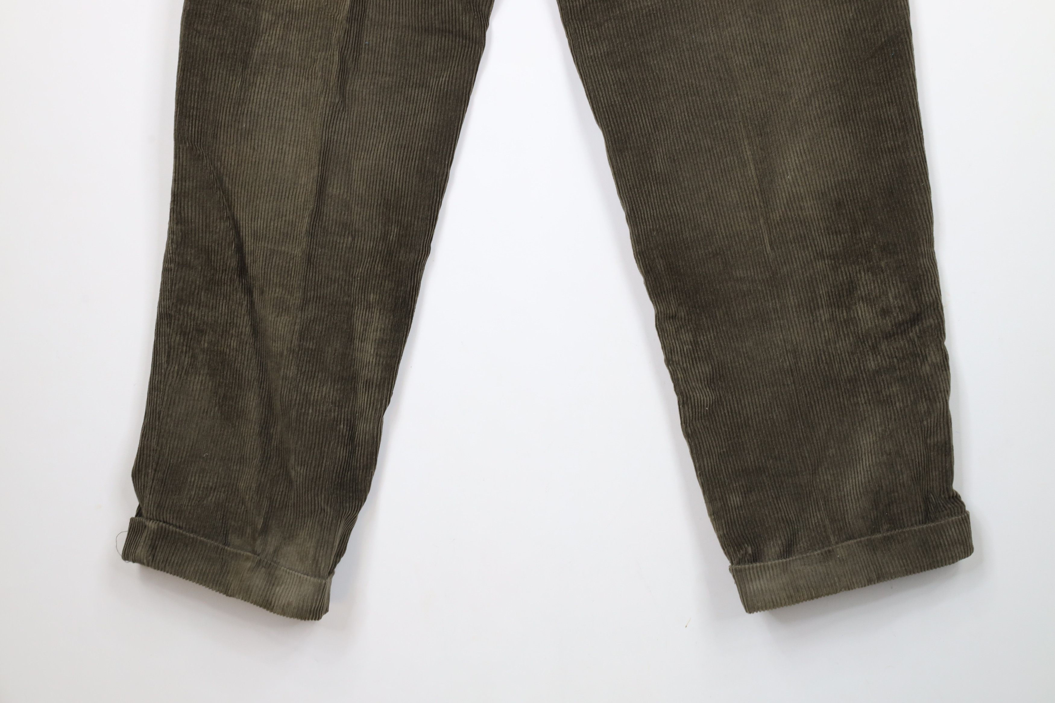 Vintage Vintage 90s Streetwear Pleated Cuffed Corduroy Chino Pants Size US 30 / EU 46 - 13 Thumbnail