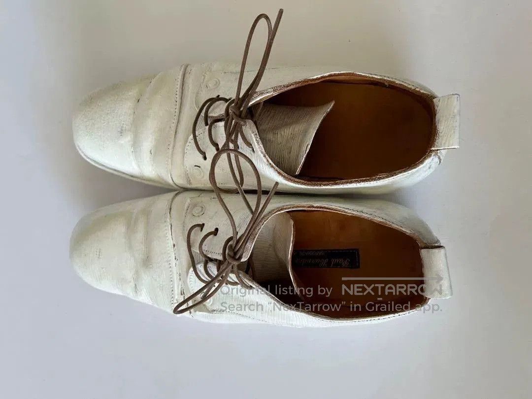 Paul Harnden Shoemakers Paul Harnden 90s Painted White Derby Shoes. Size US 6 / EU 39 - 3 Thumbnail