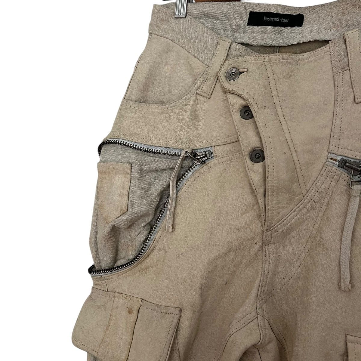 Yasuyuki Ishii Yasuyuki ishii leather cargo pants Size US 30 / EU 46 - 3 Thumbnail