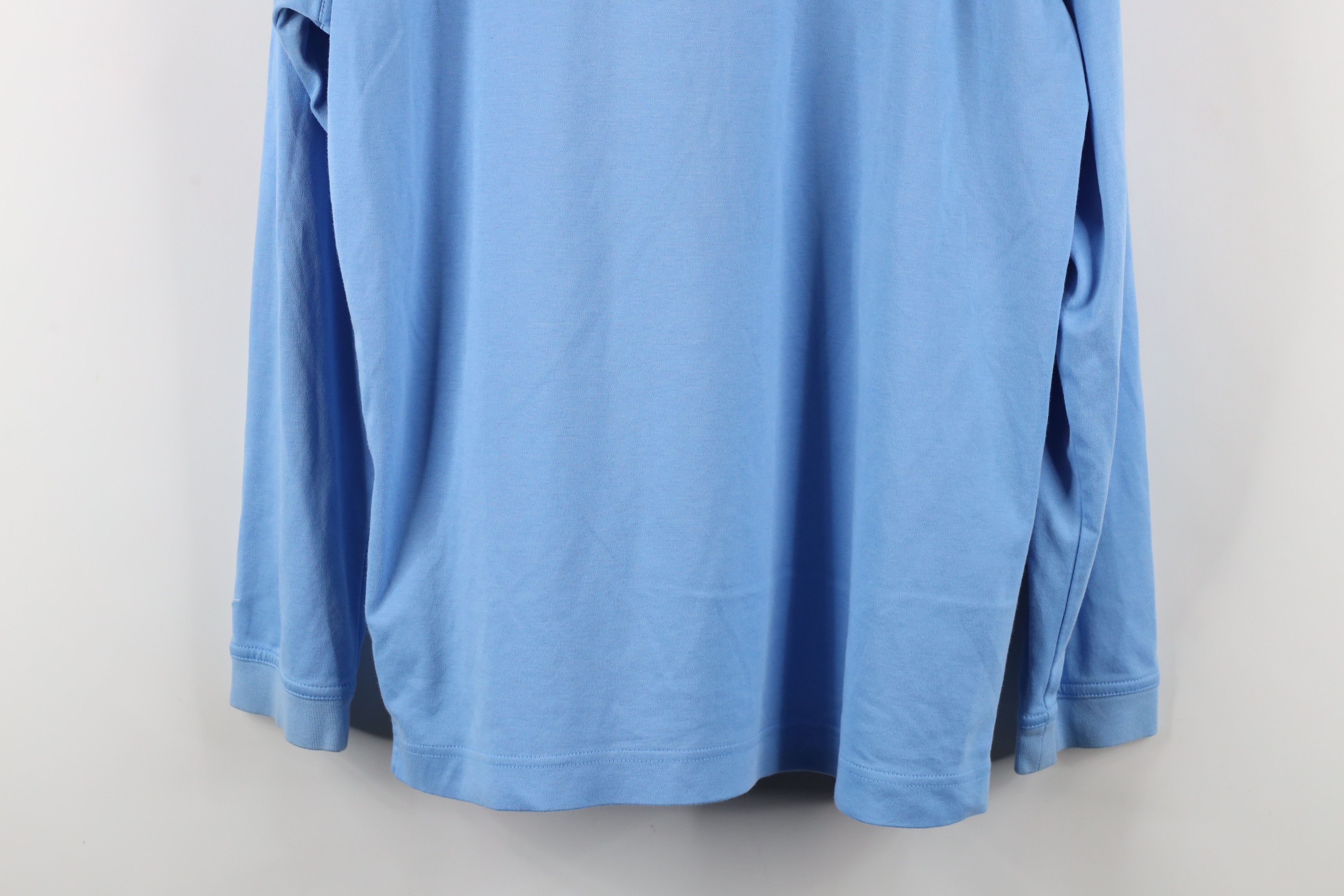 Nike × Vintage Vintage Nike Golf Mini Swoosh Long Sleeve Polo Carolina Blue Size US M / EU 48-50 / 2 - 15 Thumbnail