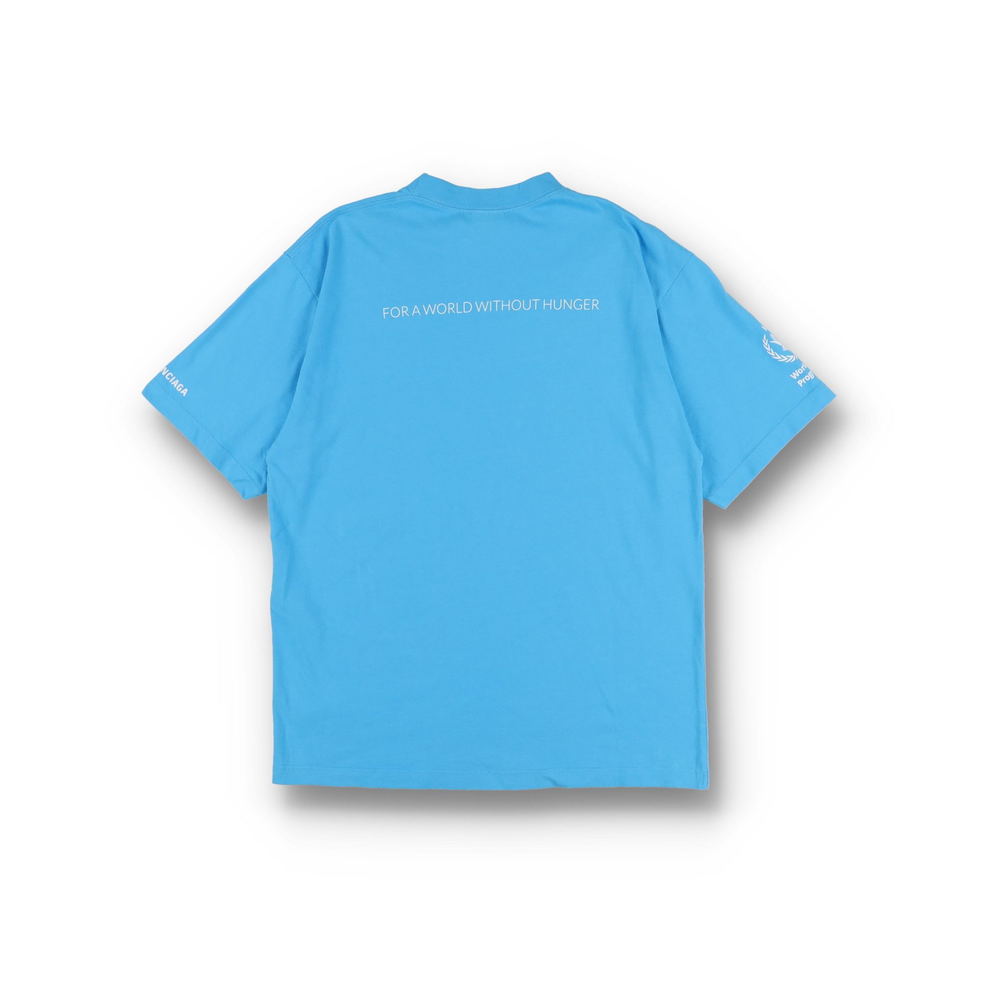 Balenciaga Azure Blue WFP Logo Oversized T-Shirt Size US S / EU 44-46 / 1 - 7 Thumbnail