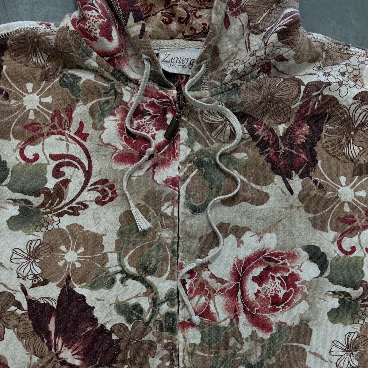 Vintage Vintage Zenergy by Chico’s Floral Full Zip Hoodie Size US L / EU 52-54 / 3 - 4 Thumbnail