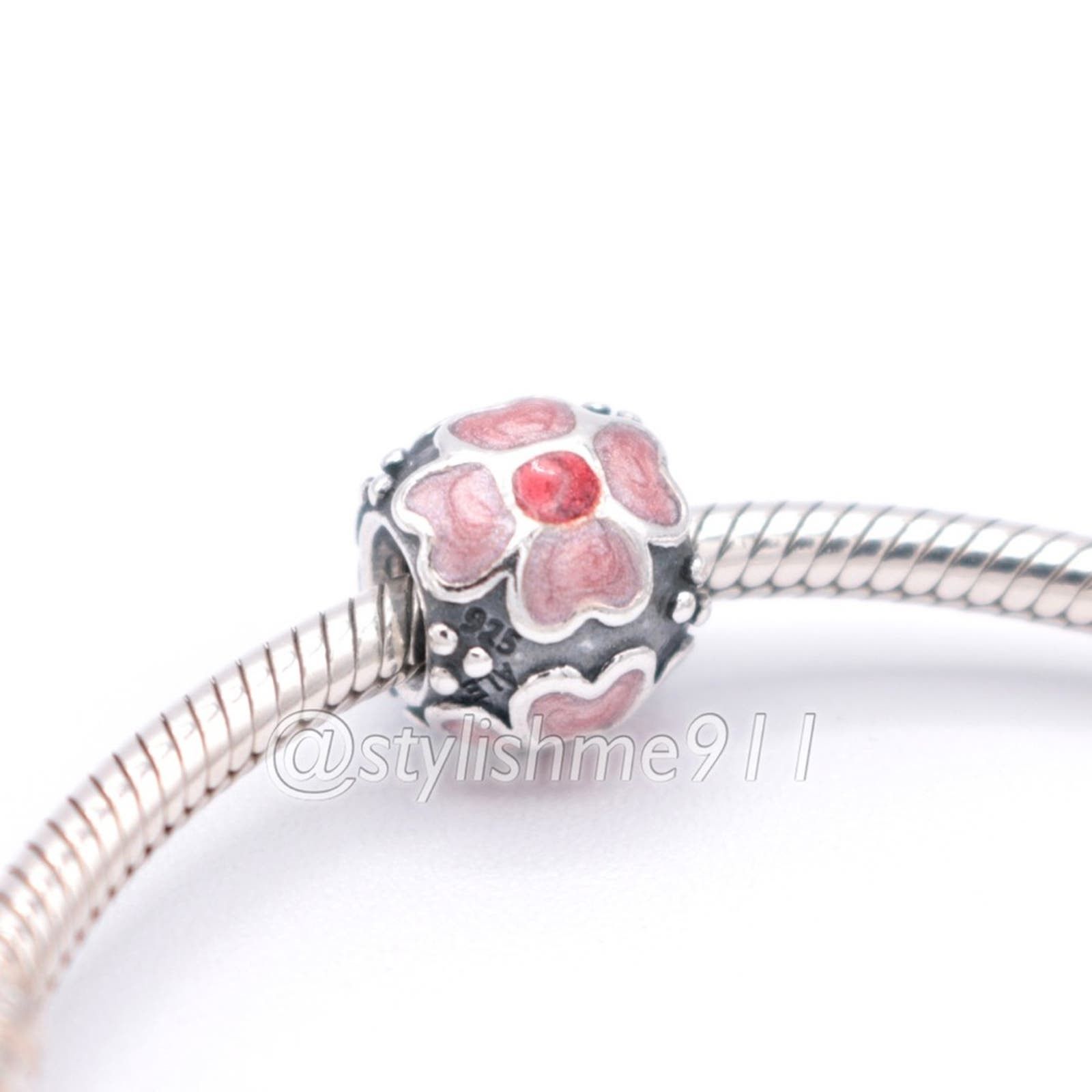 pandora Authentic PANDORA Red Daisy Charm - 790433ER Size ONE SIZE - 4 Thumbnail
