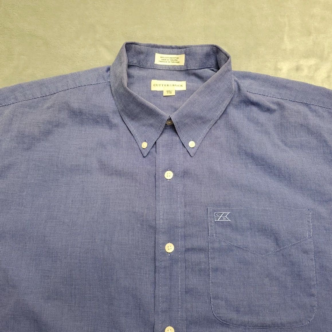 Cutter & Buck Cutter & Buck Shirt Mens 2XL Blue Oxford PGA Golf Button Down Long Sleeve Size US XXL / EU 58 / 5 - 2 Thumbnail