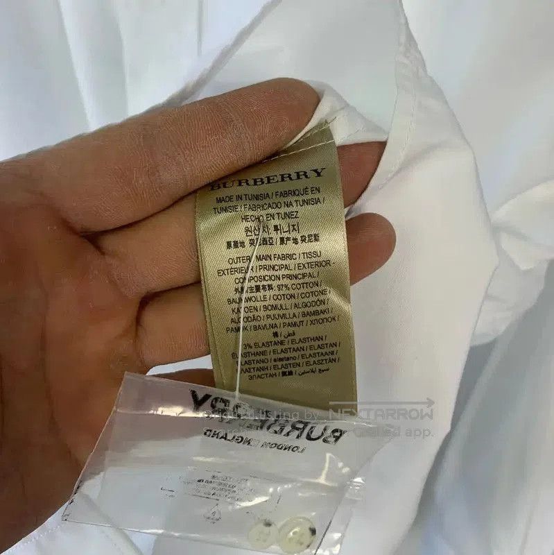 Burberry Burberry White Long Sleeve Men's Shirt. Size US XL / EU 56 / 4 - 4 Thumbnail