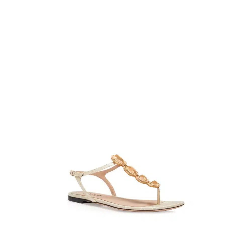 Tom Ford o1loc1c0925 W3446 Titan Flat Sandals in Beige Size US 12 / IT 42 - 2 Thumbnail