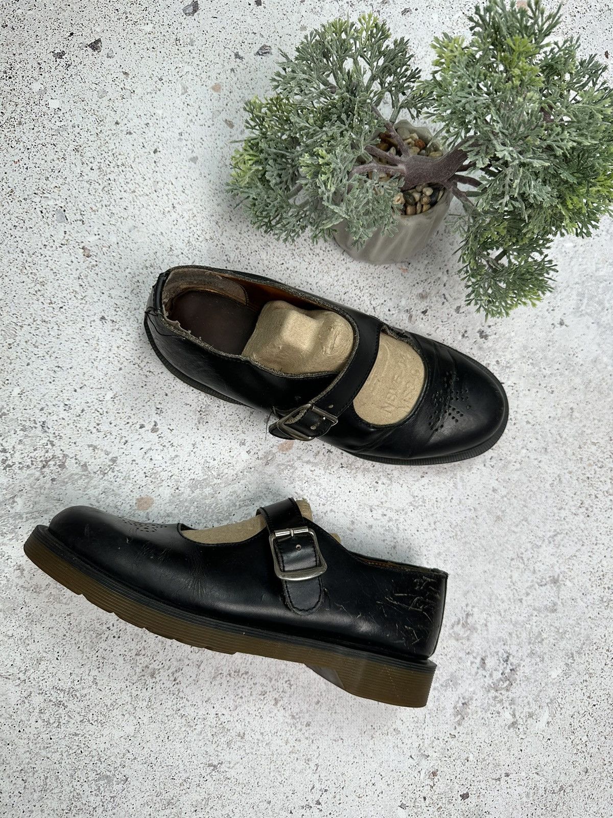 Dr. Martens × Vintage Vintage 90s Dr Martens Goth Chunky Platform Leather Mules 10 Size US 8 / EU 41 - 1 Thumbnail